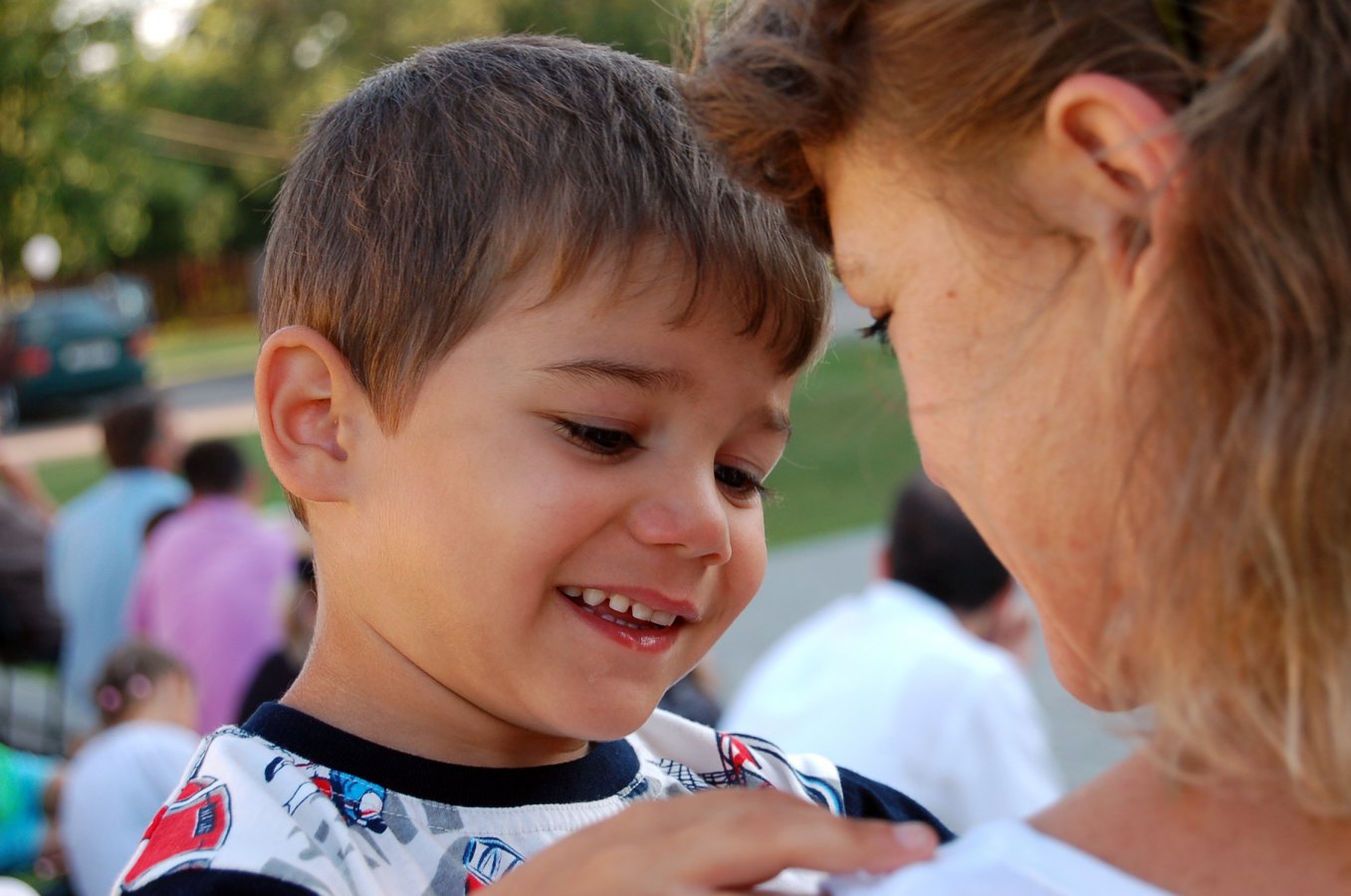 little boy with caregiver